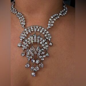 1950s chandelier crystal necklace
